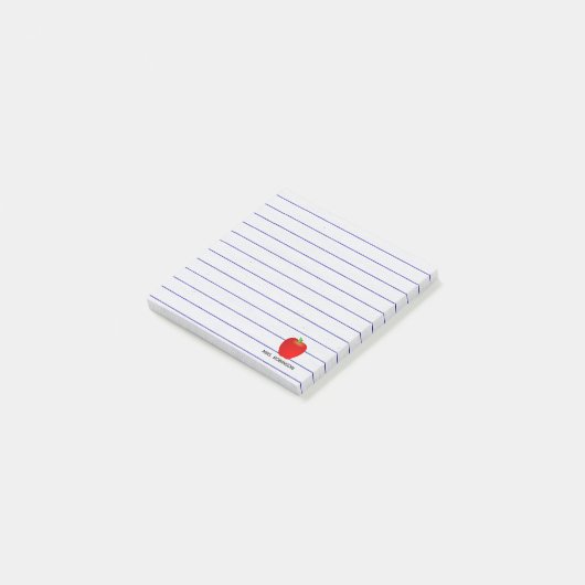 Post-it® Lignes faites sur commande notes collantes d'Apple (Incliné)