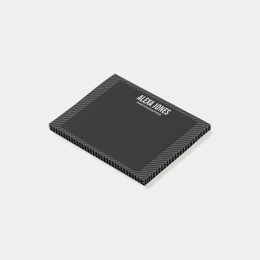 Post-it® Lignes modernes Noir (Incliné)