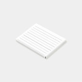 Post-it® Lignes noires Blanc Plaine Élégante Simple Design (Incliné)