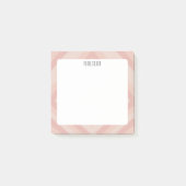 Post-it® Lignes rose pâle CUSTOM Chic Monogramme Personnali (Devant)