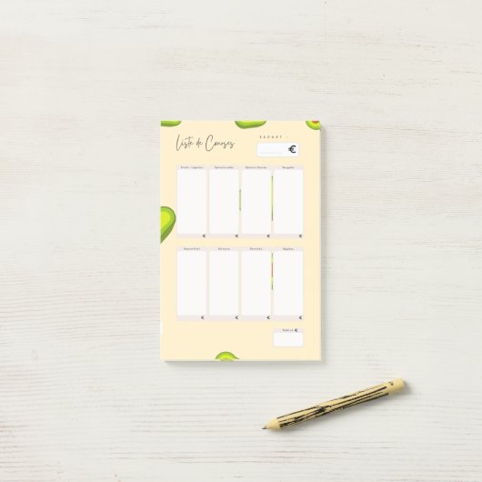 Post-it® Lijst van boodschappen Post-it® Notes (Op bureau)