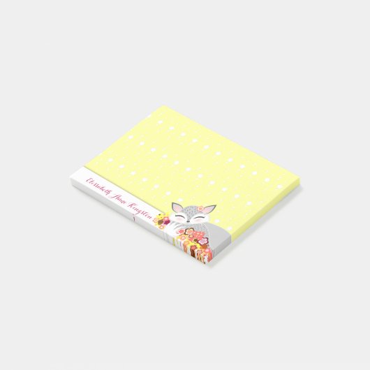 Post-it® Lil Foxie CUB - notes faites sur commande (Incliné)