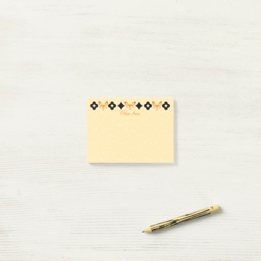 Post-it® Lil Foxie - notes faites sur commande de (Sur un bureau)