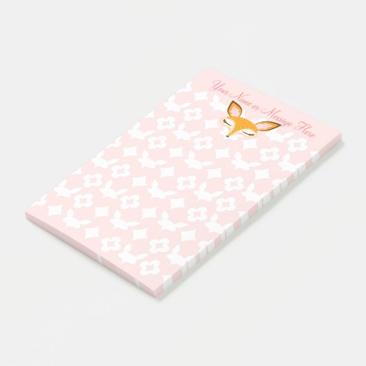 Post-it® Lil Foxie - notes faites sur commande Girly (Incliné)