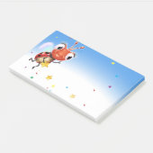 Post-it® Lil Ladybug Post-it bloc de note large bleu fondu (Incliné)