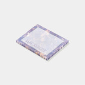 Post-it® Lilac Abstrait | Brochures à éclaboussure d'or vio (Incliné)