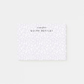 Post-it® Lilac | Empreinte de léopard Pastel Personnalisé (Devant)