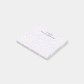 Post-it® Lilac | Empreinte de léopard Pastel Personnalisé (Incliné)