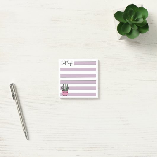 Post-it® Lilac | Lined | Potted Succulent - (Bureau)