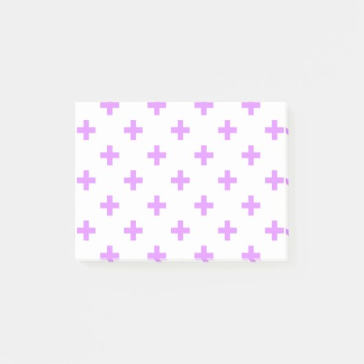 Post-it® Lilac polka croise sur blanc (Devant)