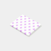 Post-it® Lilac polka croise sur blanc (Incliné)