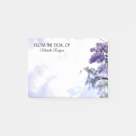 Post-it® Lilas pourpre d'aquarelle élégante personnalisé (Devant)