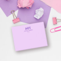 Lilas Violet Minimal Propres Initiales
