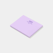 Post-it® Lilas Violet Minimal Propres Initiales (Incliné)