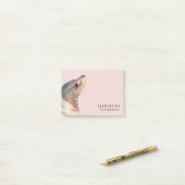 Post-it® L'illustration | d'aquarelle d'otarie ajoutent (Sur un bureau)