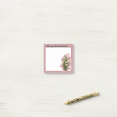 Post-it® Lily of the Valley Happiness Personnalisé rose (Sur un bureau)