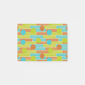 Post-it® Lime Green, Cinnamon Brown, Rectangles Turquoise (Devant)