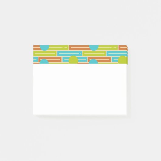 Post-it® Lime Green, Cinnamon Brown, Rectangles Turquoise P (Devant)