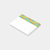 Post-it® Lime Green, Cinnamon Brown, Rectangles Turquoise P (Incliné)