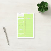 Post-it® Lime Green Minimalist Daily Planner Template (Bureau)
