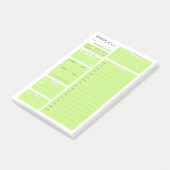 Post-it® Lime Green Minimalist Daily Planner Template (Incliné)