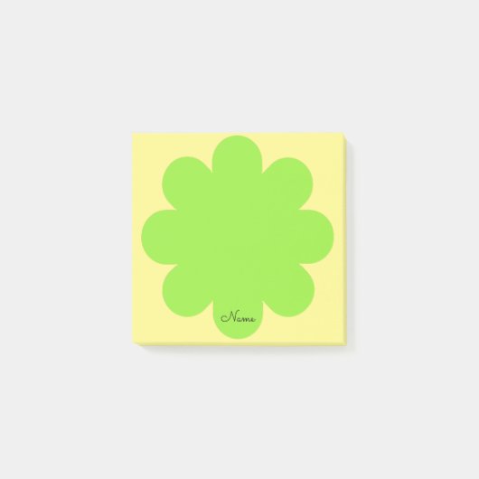 Post-it® Lime Green Retro Nom de la fleur Post It Note Pad (Devant)