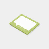 Post-it® Lime Green & White Talk Bubble Nom personnalisé (Incliné)