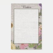 Post-it® Lin floral Vintage rustique (Devant)