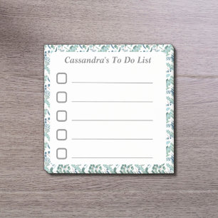 Post-it® Lined To Do List Blue Green Foliage Sticky