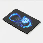 Post-it® L'infini lumineux avec une rose bleue (Incliné)