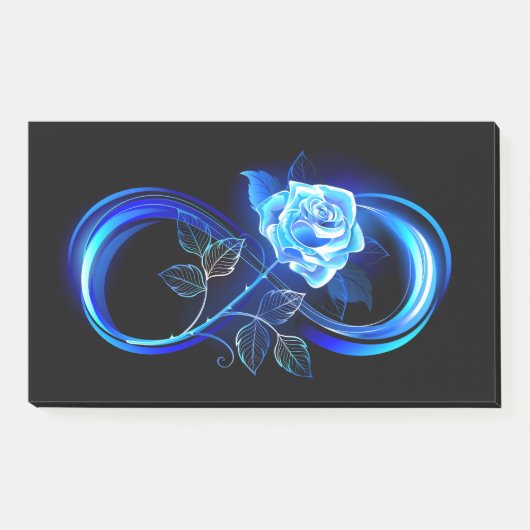 Post-it® L'infini lumineux avec une rose bleue (Devant)