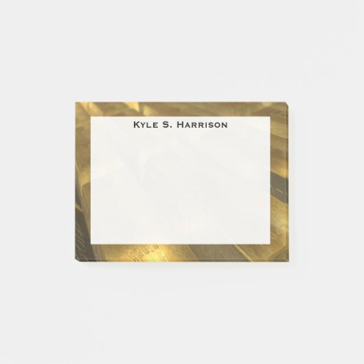 Post-it® Lingot d'or de richesse Feng Shui Monogramme (Devant)