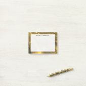 Post-it® Lingot d'or de richesse Feng Shui Monogramme (Sur un bureau)