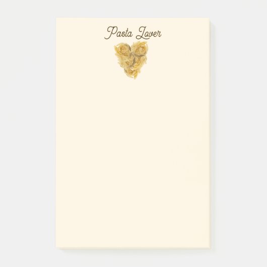 Post-it® Linguine Heart Pasta Lover Custom Text (Devant)