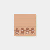 Post-it® Linked Gingerbread Girls Boys Post It Notes (Devant)