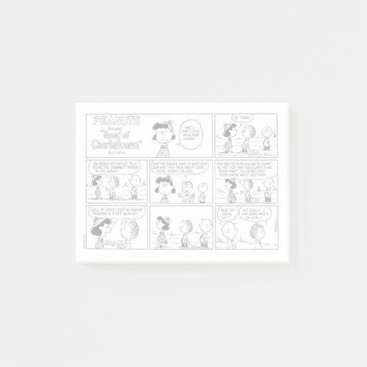 Post-it® Linus raconte Lucy Elle est Crabby (Devant)