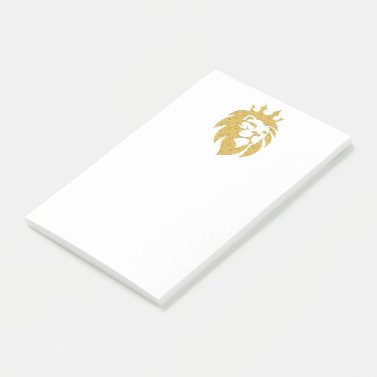 Post-it® Lion avec couronne - Or Style 1 (Incliné)