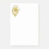 Post-it® Lion Avec Couronne - Style Or 2 (Devant)
