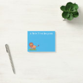 Post-it® Lion joyeux avec dessin animé de papillon (Bureau)
