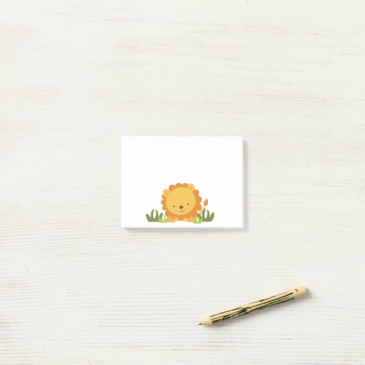 Post-it® Lion mignon (Sur un bureau)
