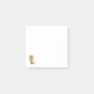 Post-it® lion mignon dessin animé enfants rétro safari jung
