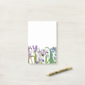 Post-it® L'iris botanique fleurit le jardin floral Redoute (Sur un bureau)