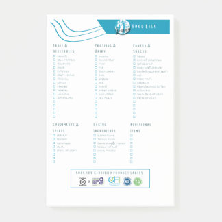 Post-it® Liste d'Aliments Sans Gluten | Bloc-Notes de Liste