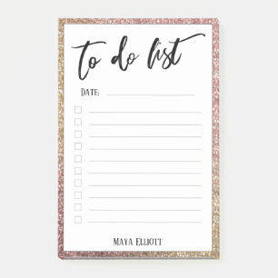 Post-it® Liste de choses à faire avec bordure ombrée et fau
