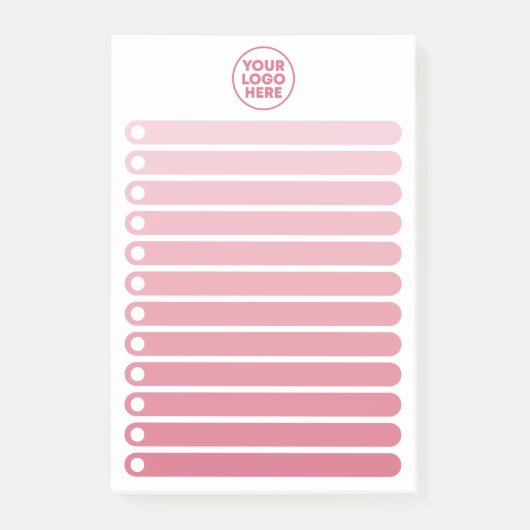 Post-it® Liste de choses à faire avec logo d'entreprise à d (Devant)