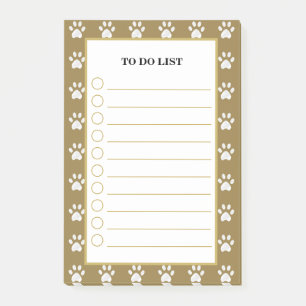 Post-it® Liste de choses à faire en beige et blanc avec mot