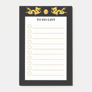Post-it® Liste de choses à faire en noir et blanc avec des