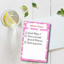 Liste de choses à faire en rose