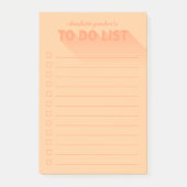 Post-it® Liste de choses à faire en typographie moderne ora (Devant)