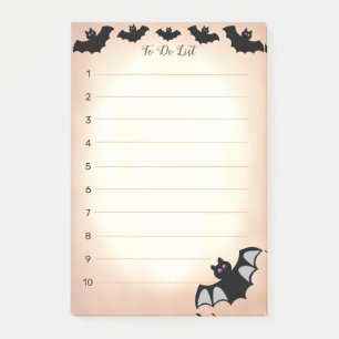 Post-it® Liste de choses à faire Halloween chauves-souris v